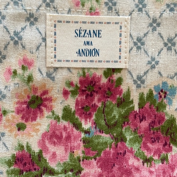 Sezane Floral Summer Totebag. Pink - Picture 5 of 7